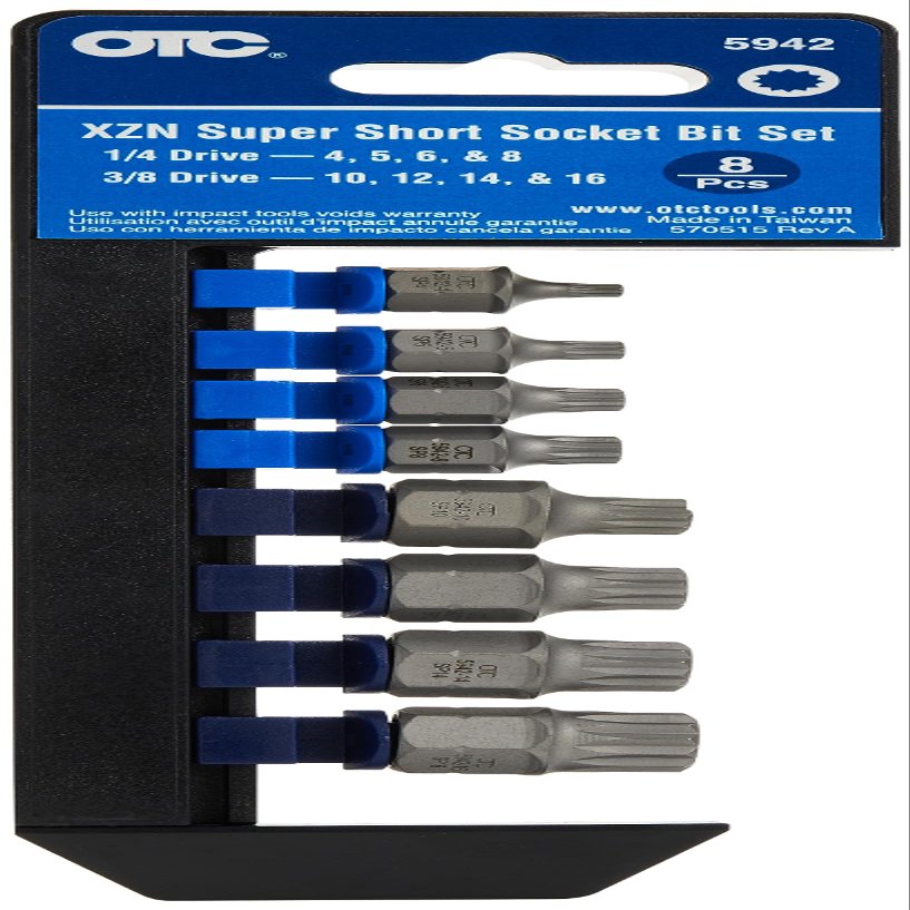 OTC 5942 8-Piece XZN 'Super Short' Socket Bit Set