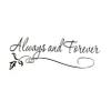 Dailinming PVC Wall Stickers Wall Sticker Decal Quote Vinyl Art Lettering Graphic Always and Forever Love 91X25CM view 1