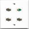 RiteAV 1 Port RCA Green 3 Port Coax Cable TV- F-Type Wall Plate view 1