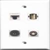 RiteAV 1 Port USB A-A and 1 Port Toslink and 1 Port BNC and 1 Port Cat5e Ethernet White Wall Plate view 1