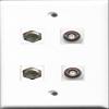 RiteAV - 2 Port Coax Cable TV- F-Type 2 Port BNC Wall Plate view 1