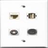RiteAV 1 Port USB A-A and 1 Port Toslink and 1 Port BNC and 1 Port Cat6 Ethernet White Wall Plate view 1