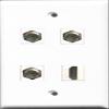RiteAV 1 Port HDMI 3 Port Coax Cable TV- F-Type Wall Plate view 1