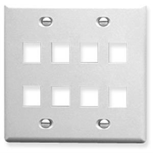 ICC IC107FD8WH - 8 Port Face White, 2-Gang
