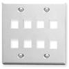 ICC IC107FD8WH - 8 Port Face White, 2-Gang view 1