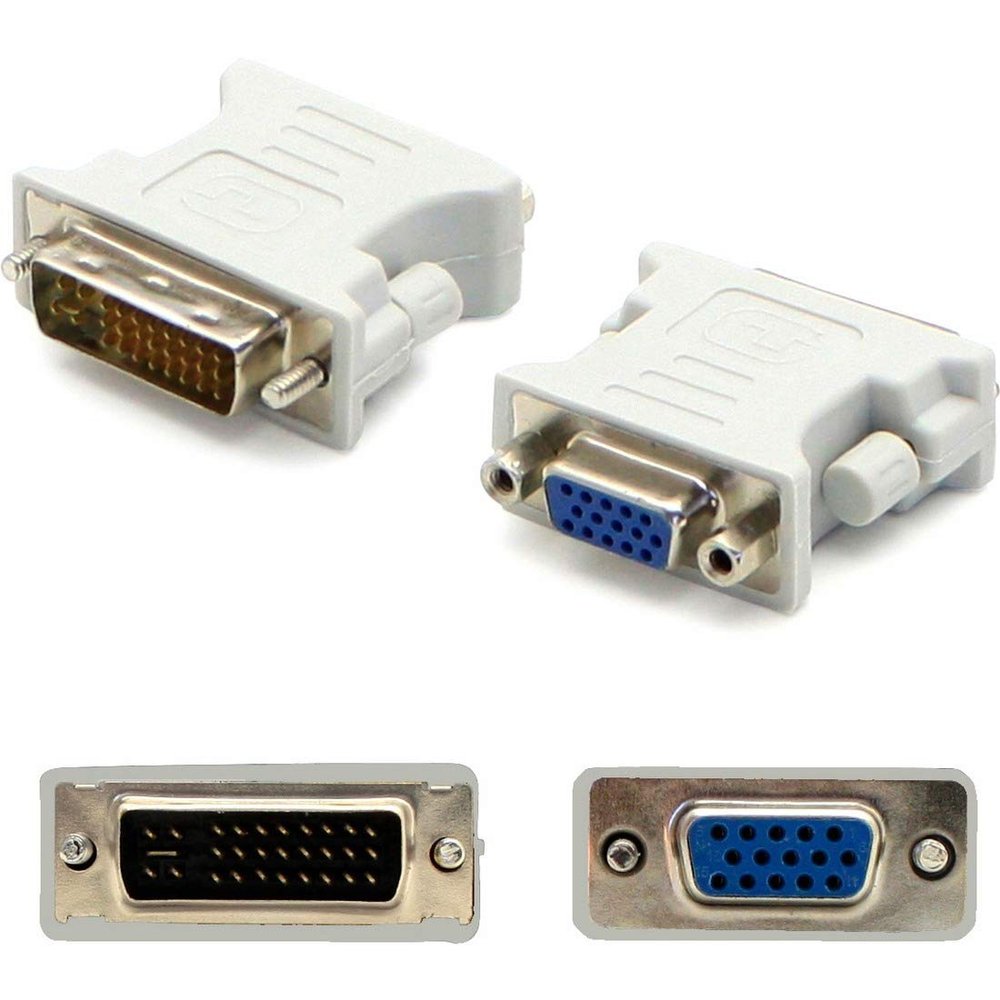 AddOn DVI VGA Audio Video Cable with Connector White (DVII2VGAW)