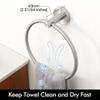 KES Towel Ring for Bathroom, Hand Towel Holder Round Towel Hanger Wall Mount SUS304 Stainless Steel Brushed Finish, A2180DG-2 view 4