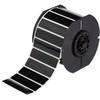 Brady B30 Series Raised Panel Polyester Labels, 0.75" H x 3" W, Roll of 375 Labels, Black view 1