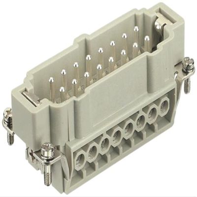 HARTING 09330162611 CURRENT RATING:16A, GENDER:PLUG, HEAVY DUTY CONTACT TYPE:SCREW PIN, NO. OF CONTACTS:16CONTACTS, PLUG 16 POSITION SCREW, PRODUCT RANGE:HAN E SERIES, RECTANGULAR HAN INSERT, RECTANGU