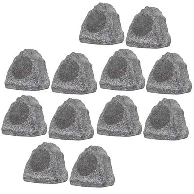12R6G Outdoor Granite 6.5" Rock 12 Speaker Set for Deck Pool Spa Yard Garden