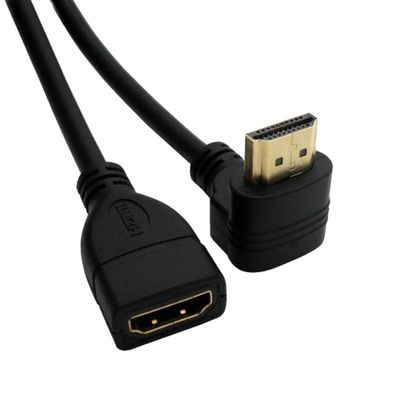 chenyang HDMI Extension Cable,HDMI 1.4 Male to Female 90 Degree UP Angled Extension Cable 0.5m