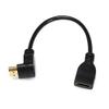 chenyang HDMI Extension Cable,HDMI 1.4 Male to Female 90 Degree UP Angled Extension Cable 0.5m view 2