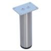 Metal Furniture Cylinder Legs 5" Round Brush Satin Nickel Sofa Cabinet Vanity DIY Feet 4 PC Set by Alpha Furnishings view 1