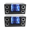 Pyramid 10" 1000W Dual Car Audio Subs Box Subwoofers Bandpass w/Neon (2 Pack) view 1