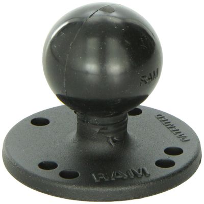 RAM Mounts (RAM-202U-IN1) 2.5" Round Base (Amps Hole Pattern), Steel Reinforced Post and 1.5" Ball