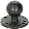 RAM Mounts (RAM-202U-IN1) 2.5" Round Base (Amps Hole Pattern), Steel Reinforced Post and 1.5" Ball view 1