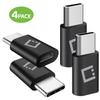 Cellet Micro USB to USB-C Adapter Connector Black (4 Pack) view 1