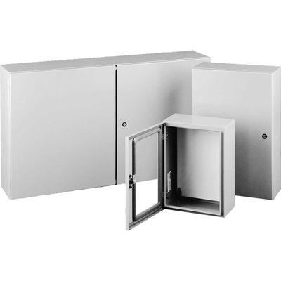 Hoffman CSD12126 Wall-Mount Enclosure, NEMA 4/12, Steel, 12.00" x 12.00" x 6.00", Gray