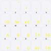 Slovenian/Croatian Keyboard Decals ON Transparent Background with RED OR Yellow Lettering (Yellow) view 1