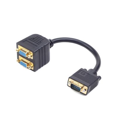 Gembird cc-vgax2 20 cm VGA Cable VGA Cables (2 x VGA (D-Sub), VGA (D-Sub), Female, Male, Black)