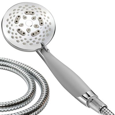 HOTEL SPA - Handheld Shower Head High Pressure - 4.25 Inch Rain Shower Head - 7-setting, Shower Head with Handheld Spray, Ultra-Luxury, Showerspa (Chrome)