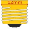 CEC Industries B7A-P (Amber) Bulbs, 105 to 125 V, 0.25 W, E12 Base, T-4.5 shape (Box of 10) view 2