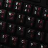 URDU KEYBOARD DECALS ON TRANSPARENT BACKGROUND with BLUE, RED OR YELLOW LETTERING (Red) view 4