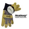 Kinco - Lined Premium Pigskin Leather Work and Ski Gloves, Heatkeep Thermal Insulation, Otto Striped Canvas, Fitted Knit Wrist, (Style No. 1927KW) view 4