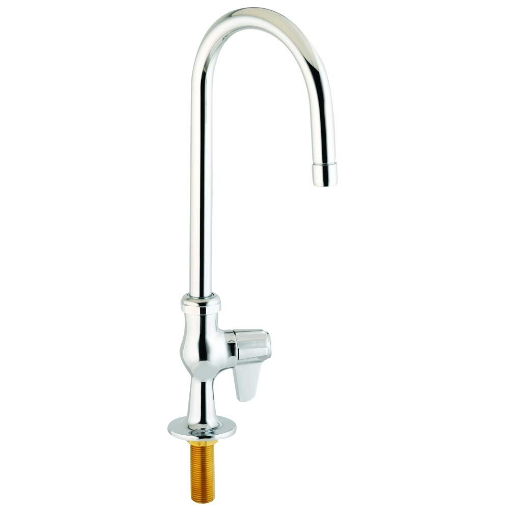 T&S Brass 5F-1SLX05 Faucet with Single Hole, 5-1/2-Inch Swivel Gooseneck