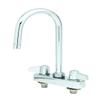 T&S Brass 5F-4CLX03A Equip 4-Inch C/C Deck Mount Workboard Faucet with 3-Inch Swivel Gooseneck and 2.2 GPM Aerator view 1