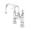 T&S Brass B-2283-CR Double Pantry Faucet, Deck Mount, 4-Inch Centers, 6-Inch Swing Nozzle, 1/2-Inch NPT Male Inlets view 1