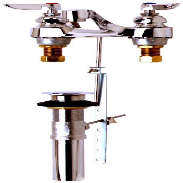 T&S Brass B-0870-CR Lavatory Faucet, Deck Mount, 4-Inch Centers, Aerator, Ceramas