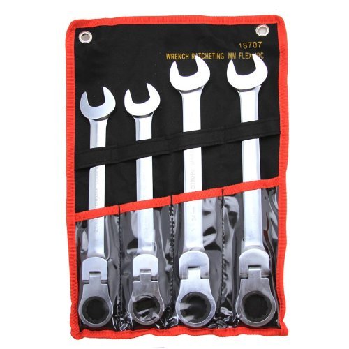 4PC MM JUMBO FLEX RATCHETING WRENCH SET