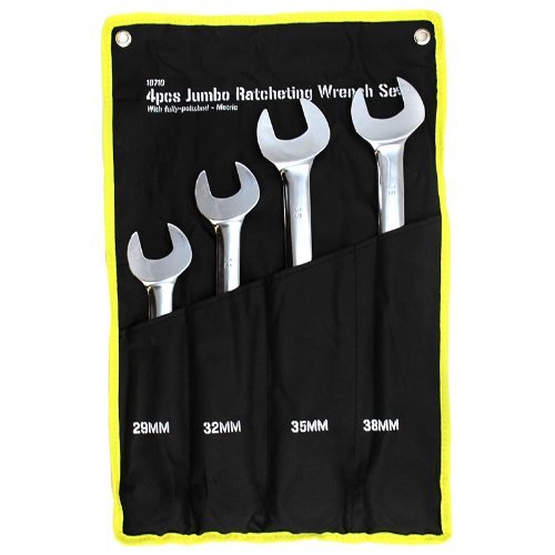 4PC MM SUPER JUMBO RATCHETING WRENCH SET With PORTABLE BAG