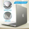 iBenzer Basic Soft-Touch Series Plastic Hard Case, Keyboard Cover, Screen Protector for Apple Macbook Air 13-inch 13" A1369/1466, Gray view 4