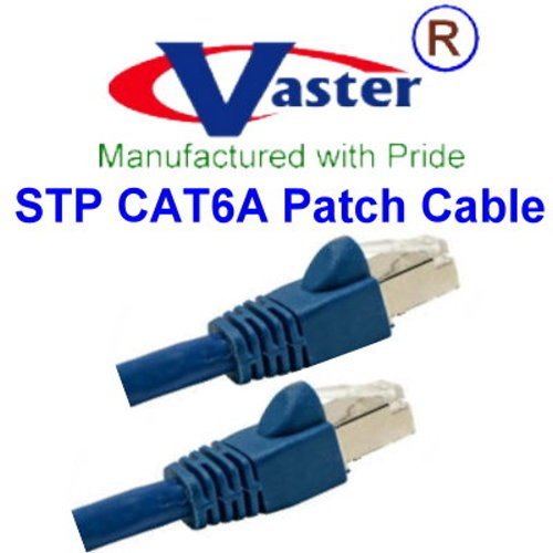 100 Ft, STP CAT6a 600-MHz Stranded Patch Cable, 10 Pack