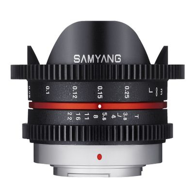 Samyang Cine SYCV75MFT 7.5mm T3.8 Cine Fisheye Lens for Olympus/Panasonic Micro 4/3 Cameras