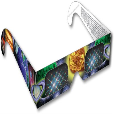 Rainbow Symphony Rainbow 3D Glasses - Planet #1 Design, Package of 50