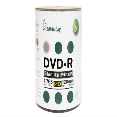Smartbuy 3000-disc 4.7gb/120min 16x DVD-R Silver Inkjet Hub Printable Blank Recordable Media Disc