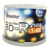 Smartbuy 600-disc 25gb 6X Bd-r BDR Blu-ray Single Layer Logo Top Surface Blank Data Recordable Media Disc with Cakebox/Spindle Packing view 1