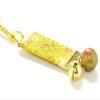 kutani hyakkaen kutani ware strap with cellphone, Phone Cases, Keys, Cameras kaga yuzen style yellow attached small bell view 2