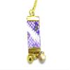 Kutani japanese porcelainstrapwith cellphone, Phone Cases, Keys, Cameras kaga yuzen style purple attached small bell view 3