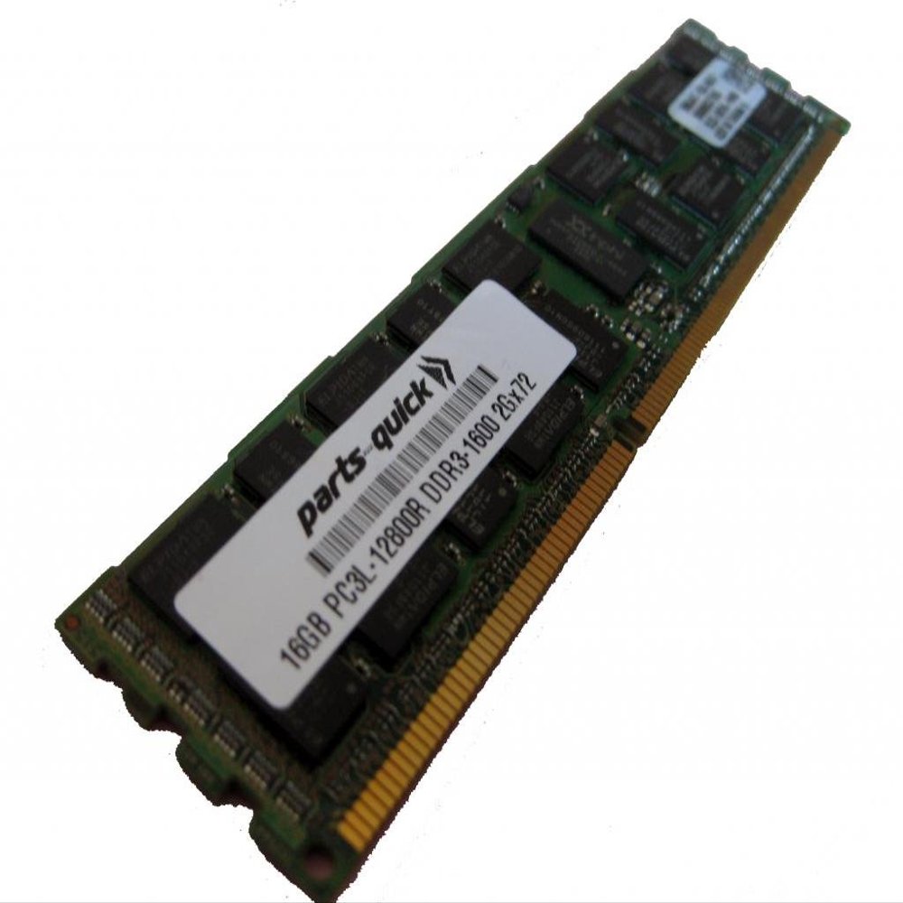 parts-quick 16GB DDR3 Memory for Supermicro X9DRT-IBQF Motherboard Server PC3L-12800 1600MHz ECC Registered Low Voltage DIMM