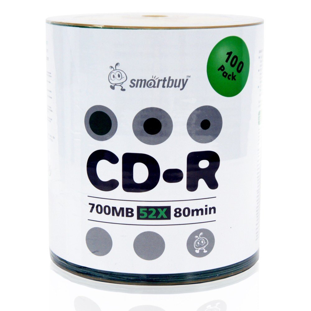 Smartbuy 700mb/80min 52x CD-R Logo Top Blank Data Recordable Media Disc (6000 Disc)