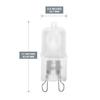 12Vmonster 10 Pack Frosted Lense Q25/G9/FR/120V G9 JCD 25 Watt 120 Volt T4 JD Type Halogen House Hold Light Bulb Hanging Pendant Accent Type Spot Down Lamp Chandelier Sconce Fixture Lighting view 3