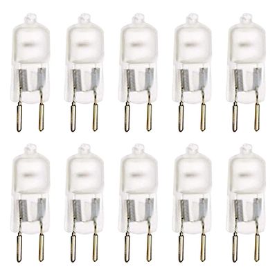 10 Pack Frosted Lense Dimmable T4 Q35/G5.3FR/120V G5.3 JCD 35 Watt 35W 120 Volt Halogen Light Bulb Electric Oil Warmer Replacement Warmer Oil Aromatherapy Lamp Incense Diffuser Dimming Wax Burner