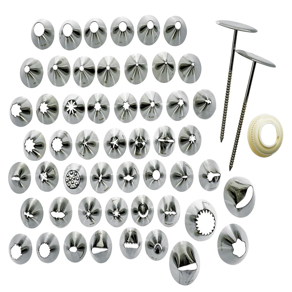 Cream Nozzle Set 52-piece includes storage box Winco CDT-52 NEW