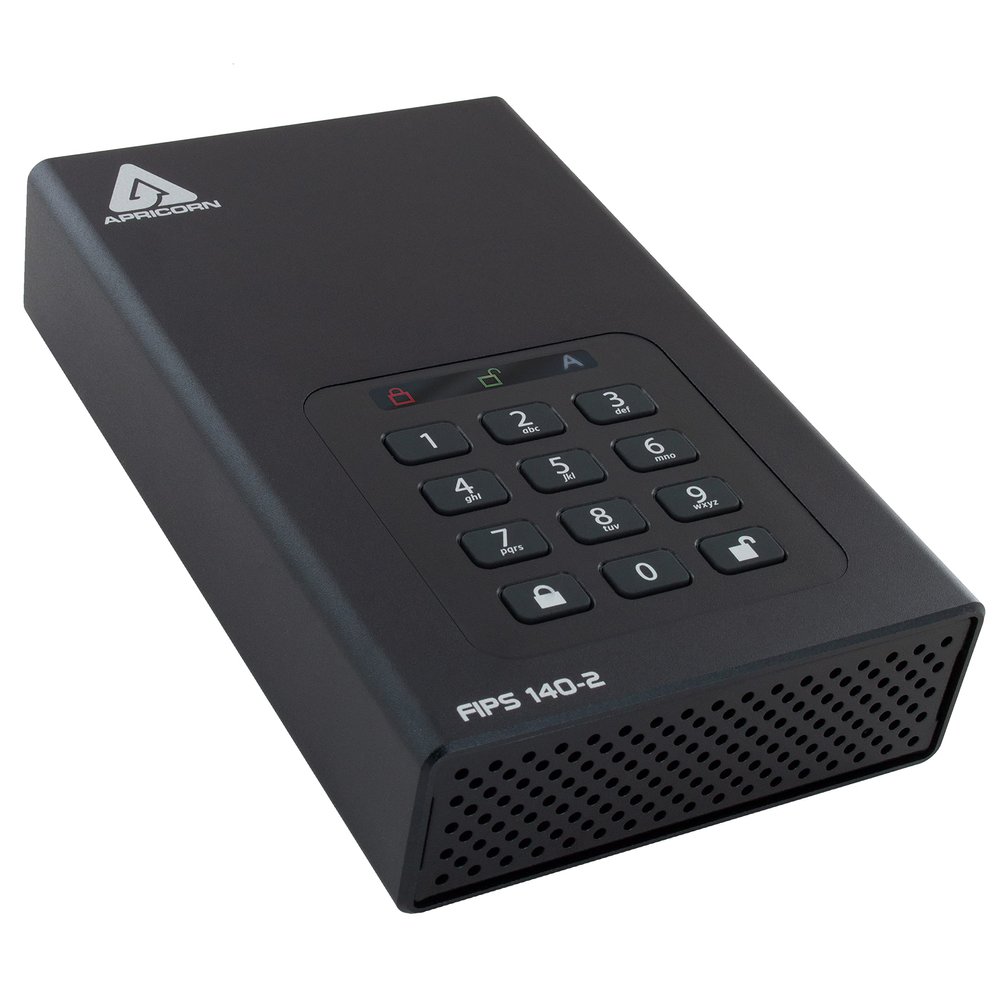Apricorn 2TB Aegis Desktop Padlock FIPS 140-2 Validated 256-Bit Encrypted Hard Drive (ADT-3PL256F-2000)