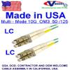 10 Pcs/Pack 40 M LC-LC 10G OM3 (Made in USA) 50/125 Multimode Fiber-Aqua view 1