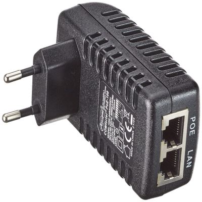 Auerswald PoE Injector 48 V - Adaptador/inyector de PoE (10 100 Mbit/s IEEE 802.3af Negro 48 V 100-240 V 50 Hz)